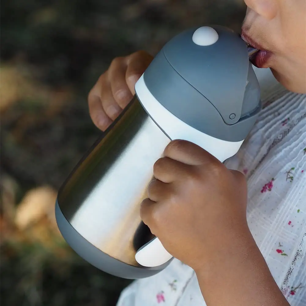 Béaba Stainless Steel Straw Sippy Cup Insulated Toddler Cup 240ml (8.5 oz) | Spill-Proof Leak-Proof for 8+ Months - view 7