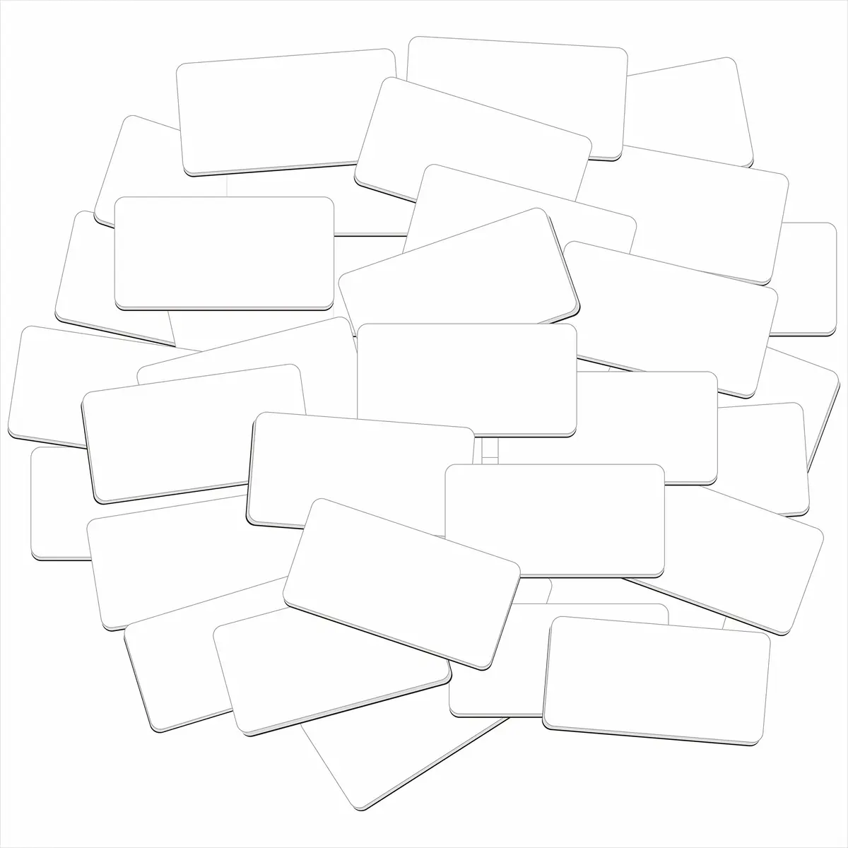 SpriteGru Magnetic Name Tag Label, 55 PCS | Reusable Dry Erase Magnetic Stickers for Whiteboards & Office (2" x 1") - main product image