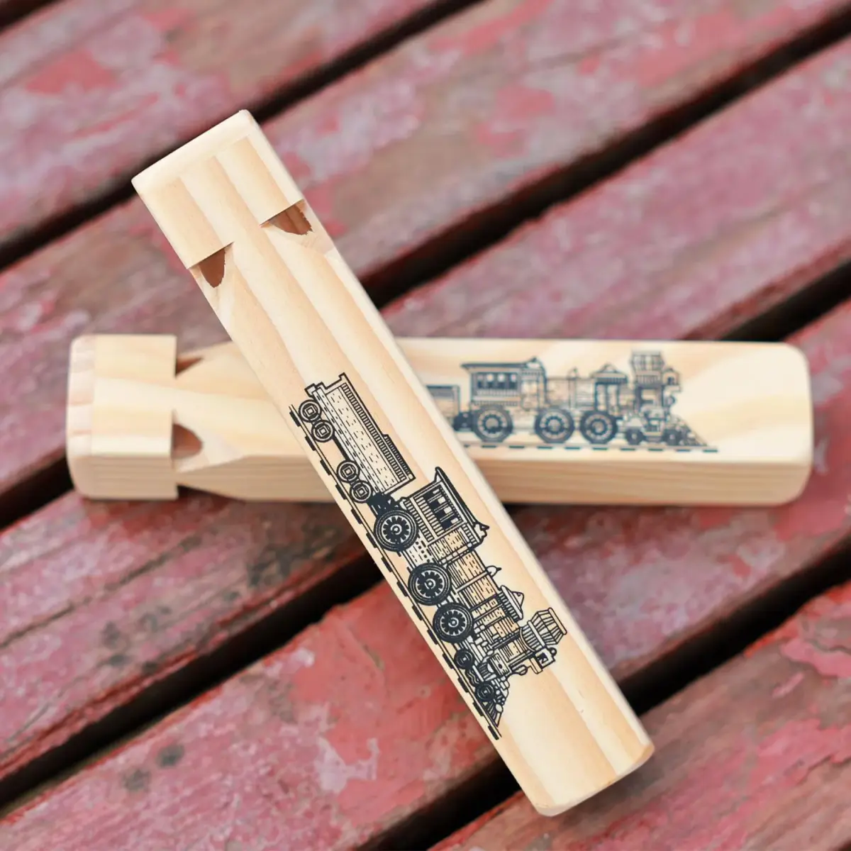 Fartime Solid Wood Train Whistle 4 Tone Musical Toy 19 cm (7.4 inch) | Authentic USA Import - view 6