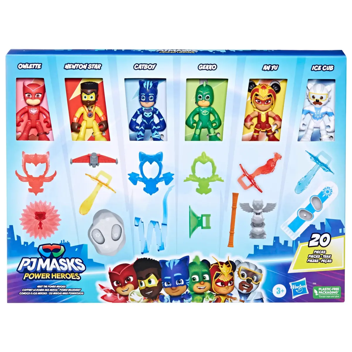 PJ Masks Power Heroes Meet The Power Heroes Figure Set with 6 Figures and 14 Accessories | Preschool Toys for Kids 3 Years and Up - view 3
