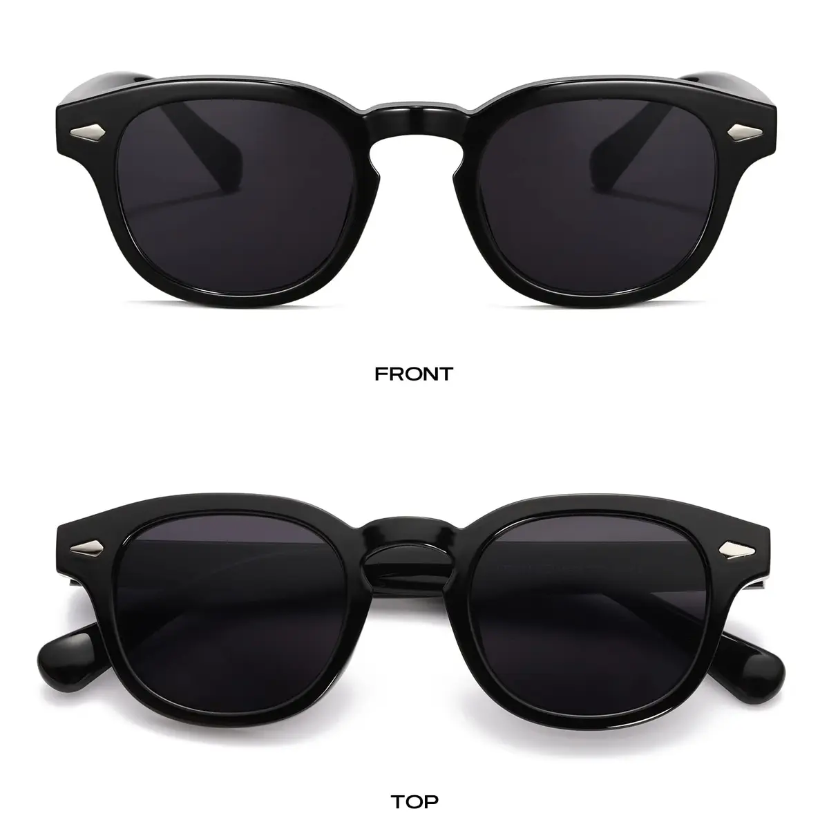 Gtand Unisex Vintage Retro Round Style Tinted Sunglasses 46mm | UV400 Protection & Classic Design - view 3