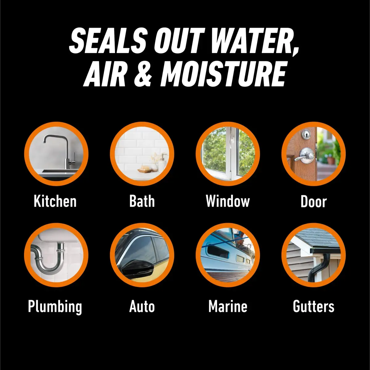 Gorilla 100% Silicone Sealant White 10oz Cartridge (12-Pack) | Waterproof, Mold & Mildew Resistant Sealant - view 3