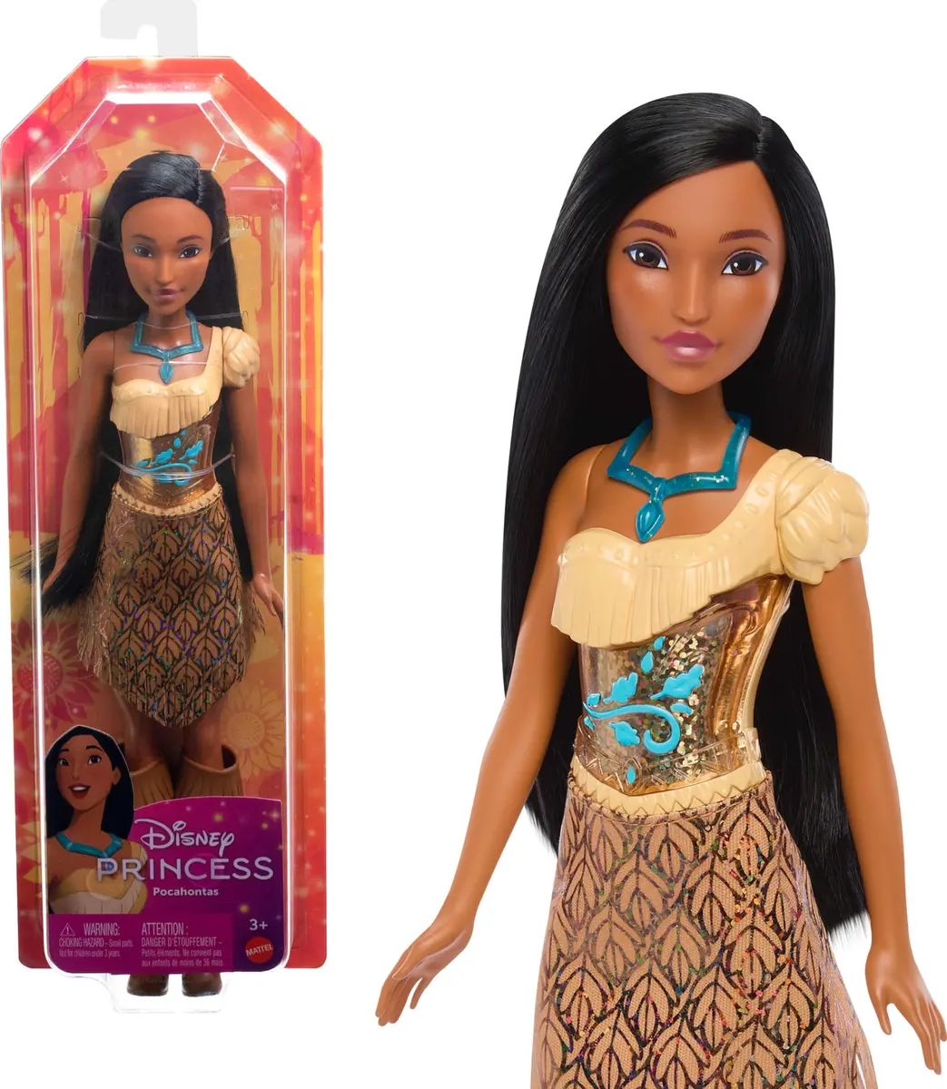 Mattel Disney Princess Pocahontas Fashion Doll in Signature Look | 11-inch, Posable, Signature Outfit - main product image