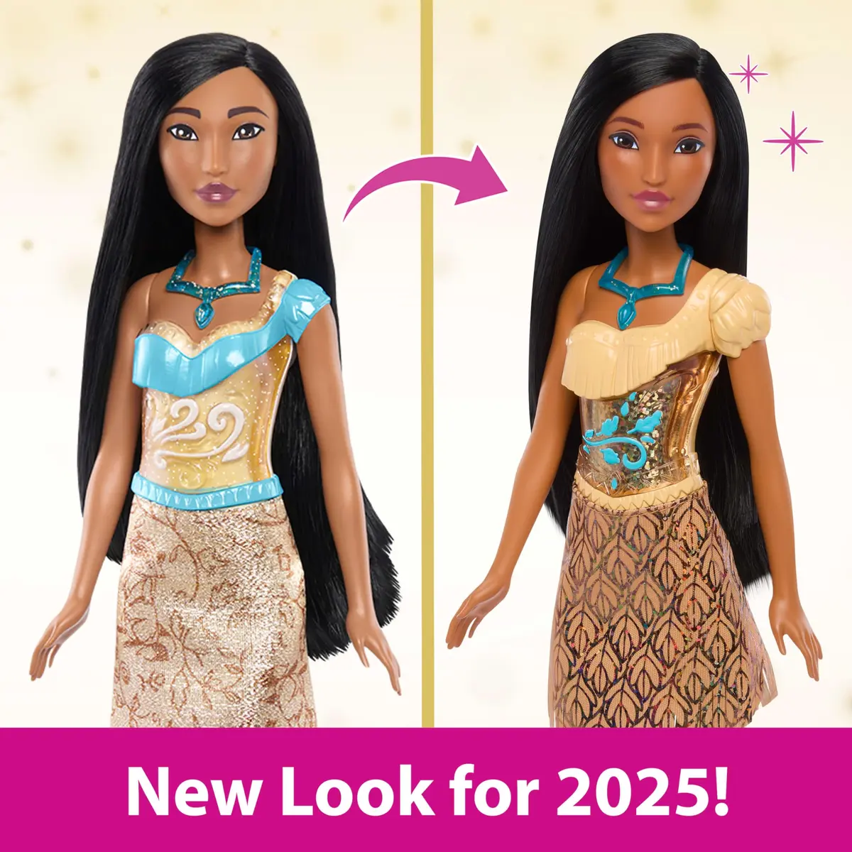 Mattel Disney Princess Pocahontas Fashion Doll in Signature Look | 11-inch, Posable, Signature Outfit - view 3