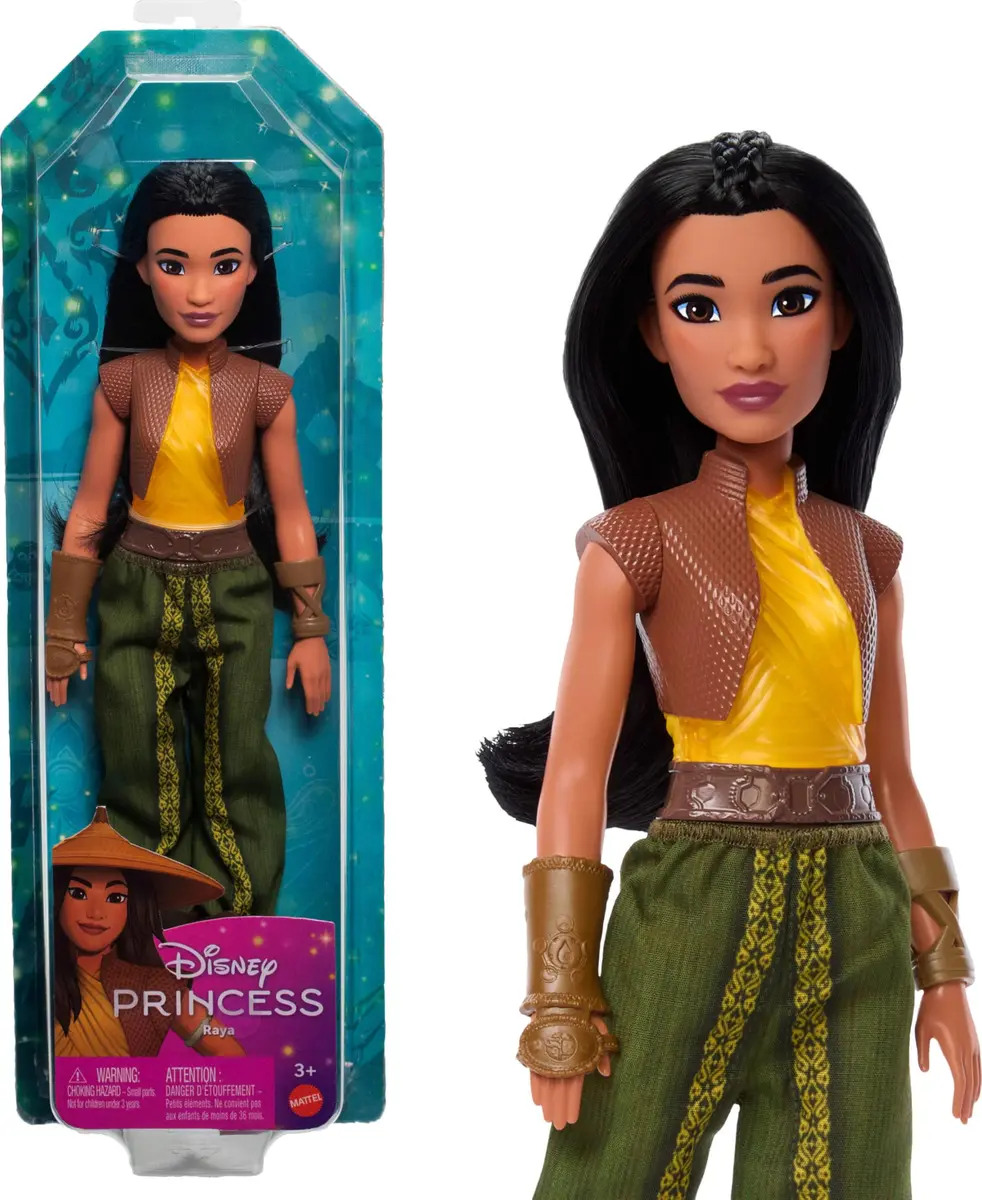 Mattel Disney Princess Raya Fashion Doll in Signature Look | 11 inch, Posable, Signature Outfit, Accessories - main product image