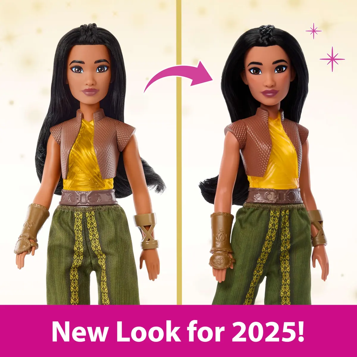Mattel Disney Princess Raya Fashion Doll in Signature Look | 11 inch, Posable, Signature Outfit, Accessories - view 3