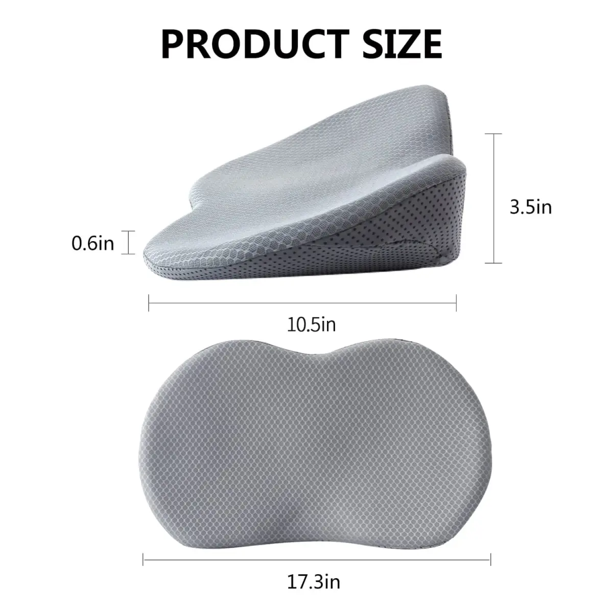 Livtribe Ergonomic Car Seat Cushion with Memory Foam | 43.4cm (17.1" L) x 26.7cm (10.5" W) x 8.9cm (3.5" H) - view 7