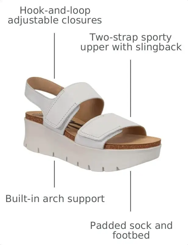 OTBT MONTANE Platform Sandal, DOVE, US Size 8 | Sporty Lightweight Fit - view 3