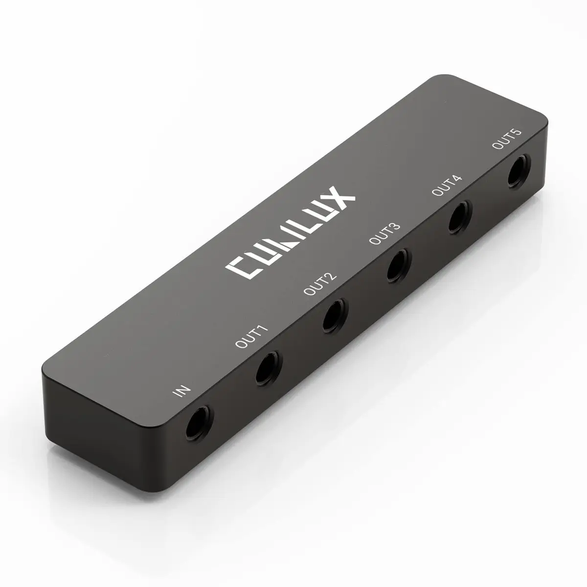 Cubilux 5-Way 3.5mm AUX Splitter | Aluminum Case 5-Channel Stereo Headphone Adapter - main product image