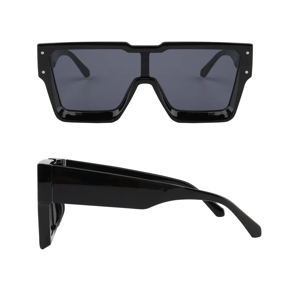 KENBO Oversized Square Sunglasses for Women Men, Rimless Shield Style | UV400 Polarized Protection - view 5