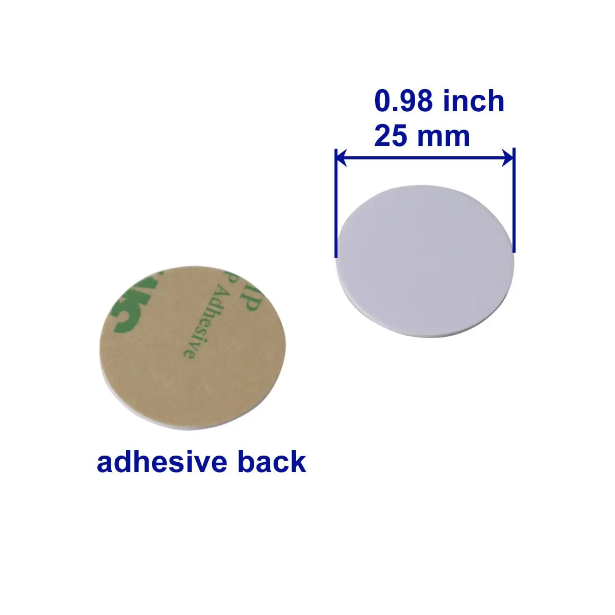 ETEKJOY Writable 125kHz RFID Sticker Coin 10 PCS | Rewritable, Waterproof, 25mm Diameter - view 2