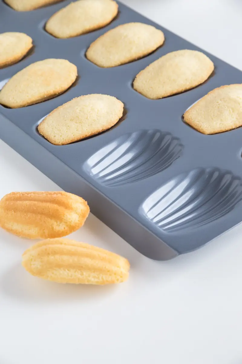 Fox Run Premium Non-Stick Madeleine Pan, Set of 2, 12 Cup Shell Cookie Pans | Heavy Duty Carbon Steel, Even Heat, Easy Release - view 4