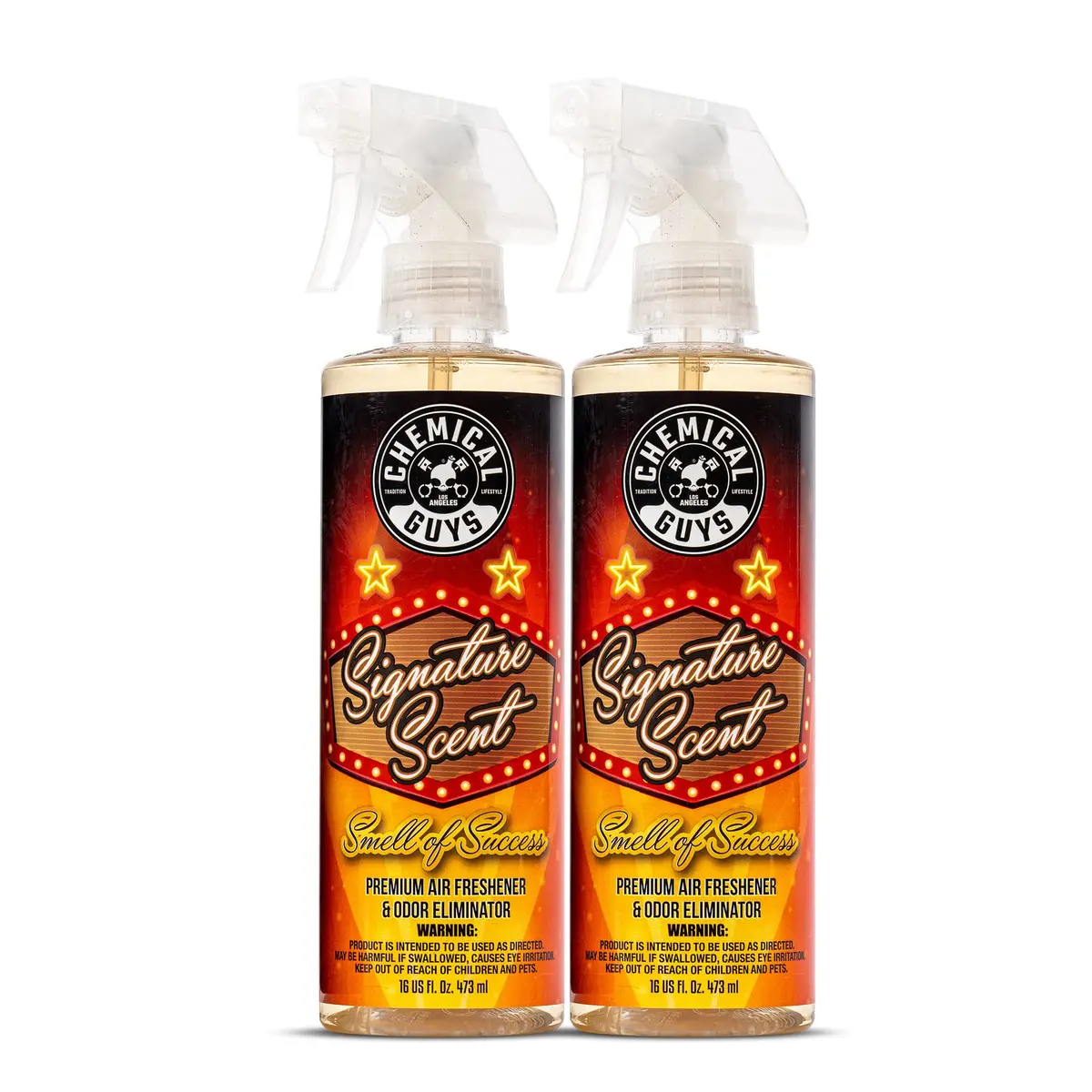 Chemical Guys Signature Scent Premium Air Freshener & Odor Eliminator 16 oz (2 Pack) | Long-Lasting Car Fragrance - main product image