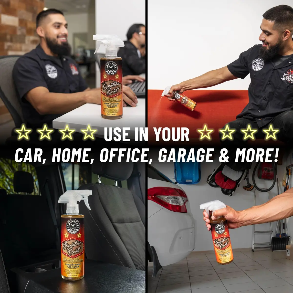 Chemical Guys Signature Scent Premium Air Freshener & Odor Eliminator 16 oz (2 Pack) | Long-Lasting Car Fragrance - view 4