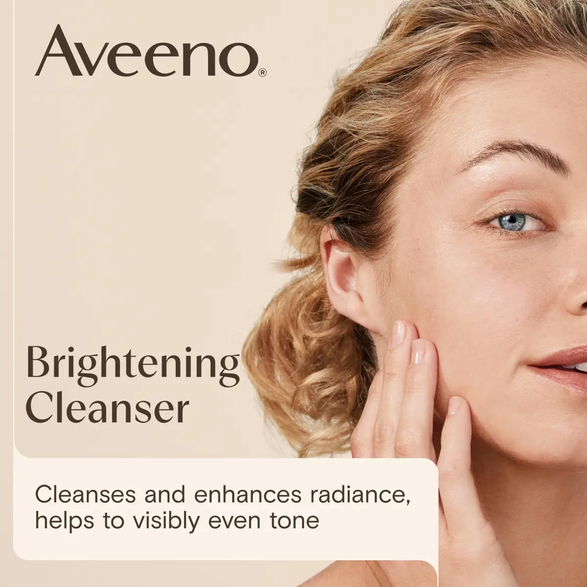 Aveeno Positively Radiant Brightening Facial Cleanser, 11 fl. oz | Gentle daily face wash with soy extract for radiant skin - view 2
