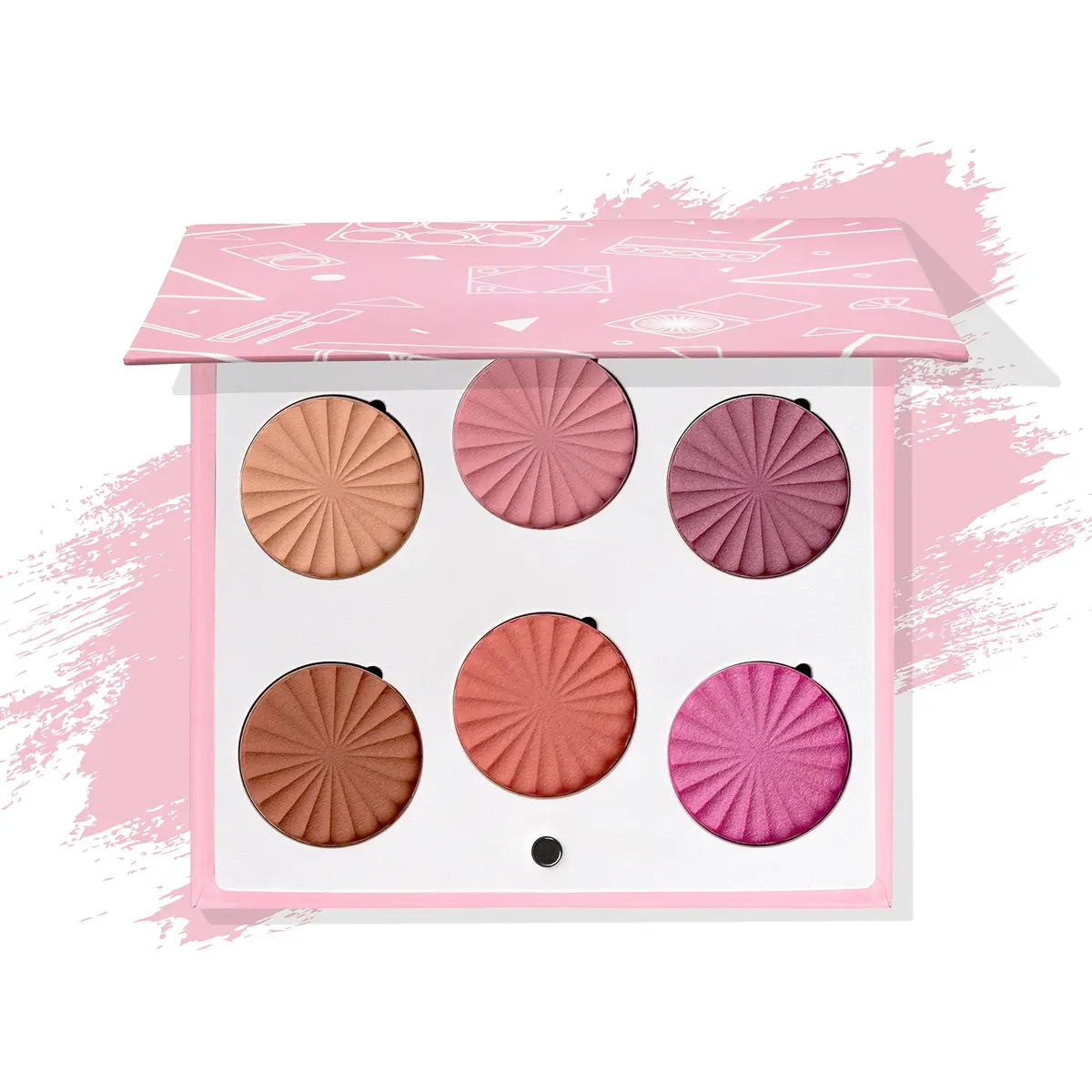 Ofra Mini Mix Face Palette Blushful with Blush & Highlighter | Liquid-to-Baked Shades for All Skin Tones - main product image