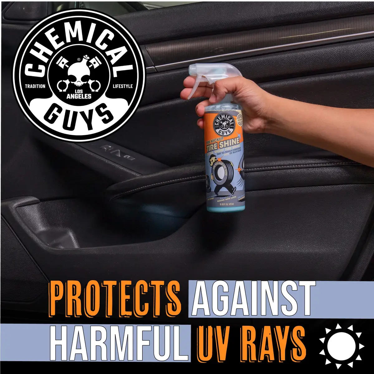 Chemical Guys Tire Kicker Extra Glossy Tire Shine 16 oz | Deep Wet Look, Fast Dry, Protects Rubber & Trim - view 8