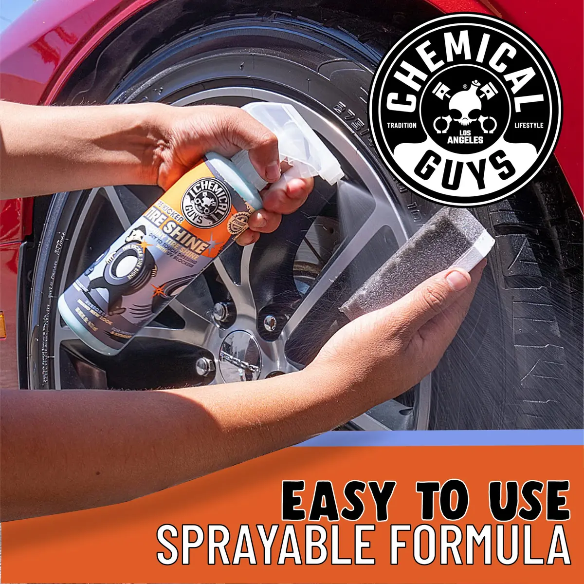 Chemical Guys Tire Kicker Extra Glossy Tire Shine 16 oz | Deep Wet Look, Fast Dry, Protects Rubber & Trim - view 3