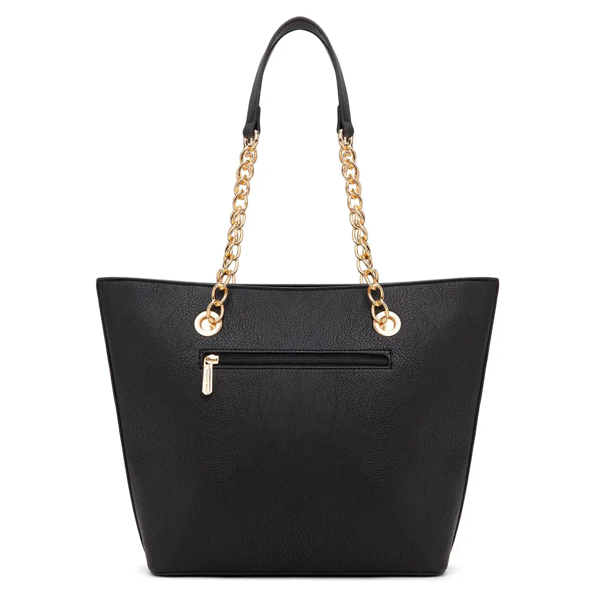 Montana West Leopard Print Tote Bag with Gold Chain Handle & Zipper Closure, 30.5cm (12") x 27.9cm (11") x 12.2cm (4.8") | Stylish Vegan Leather Handbag for Women - view 5