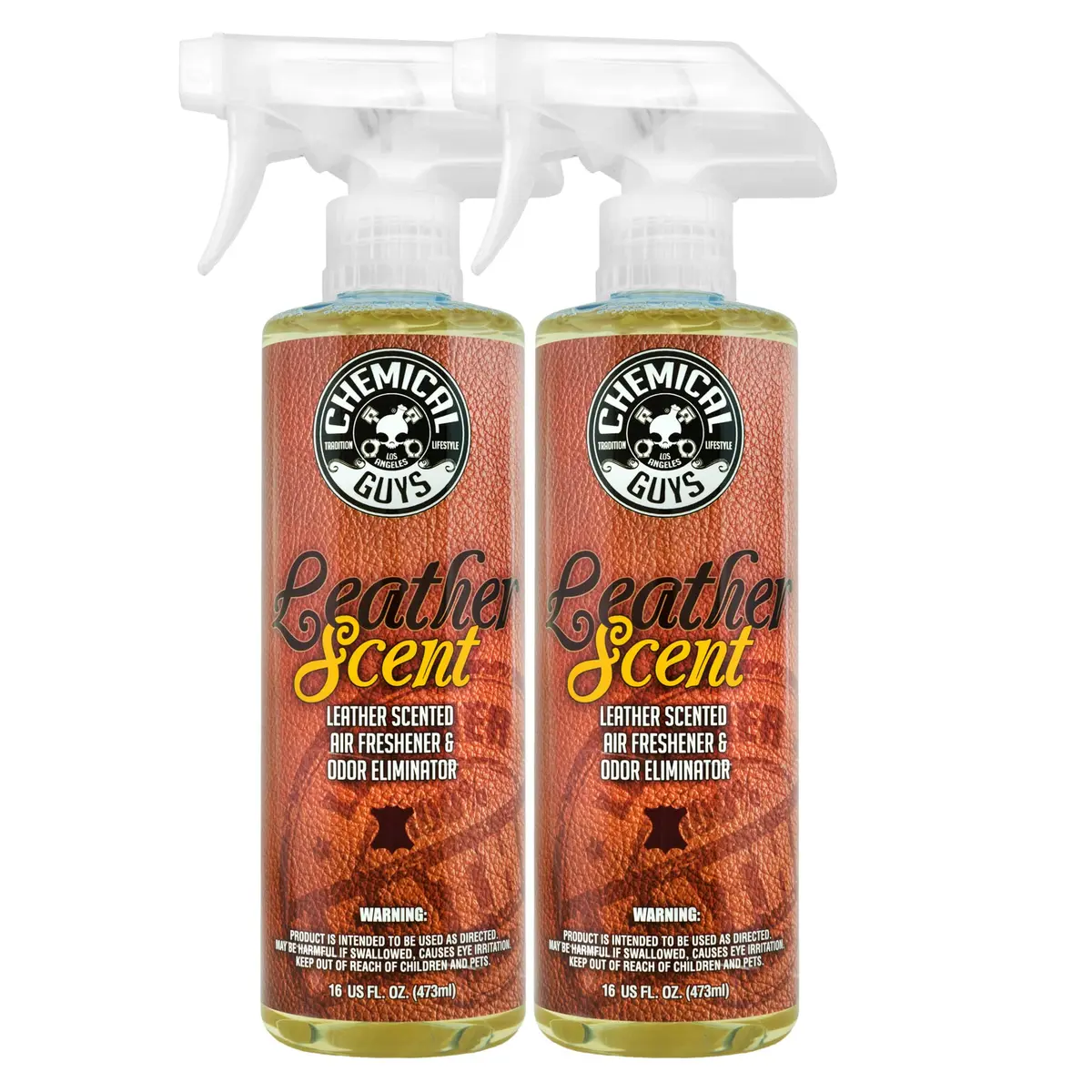 Chemical Guys Leather Scent Air Freshener & Odor Neutralizer 16 oz | Fresh Leather Fragrance for Cars & Home - main product image