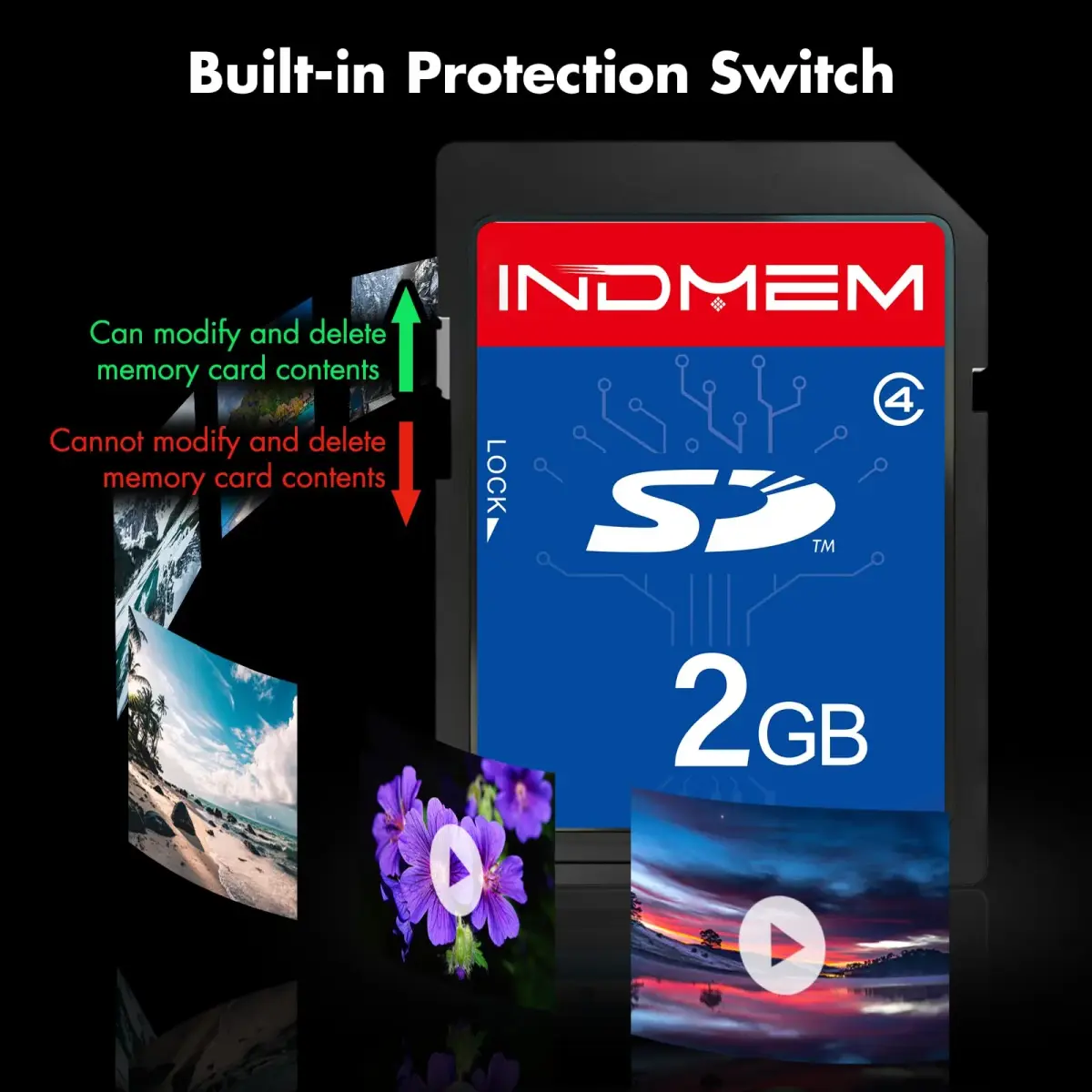 INDMEM 2GB SD Card Class 4 | SLC Speed, Made in Japan - view 6