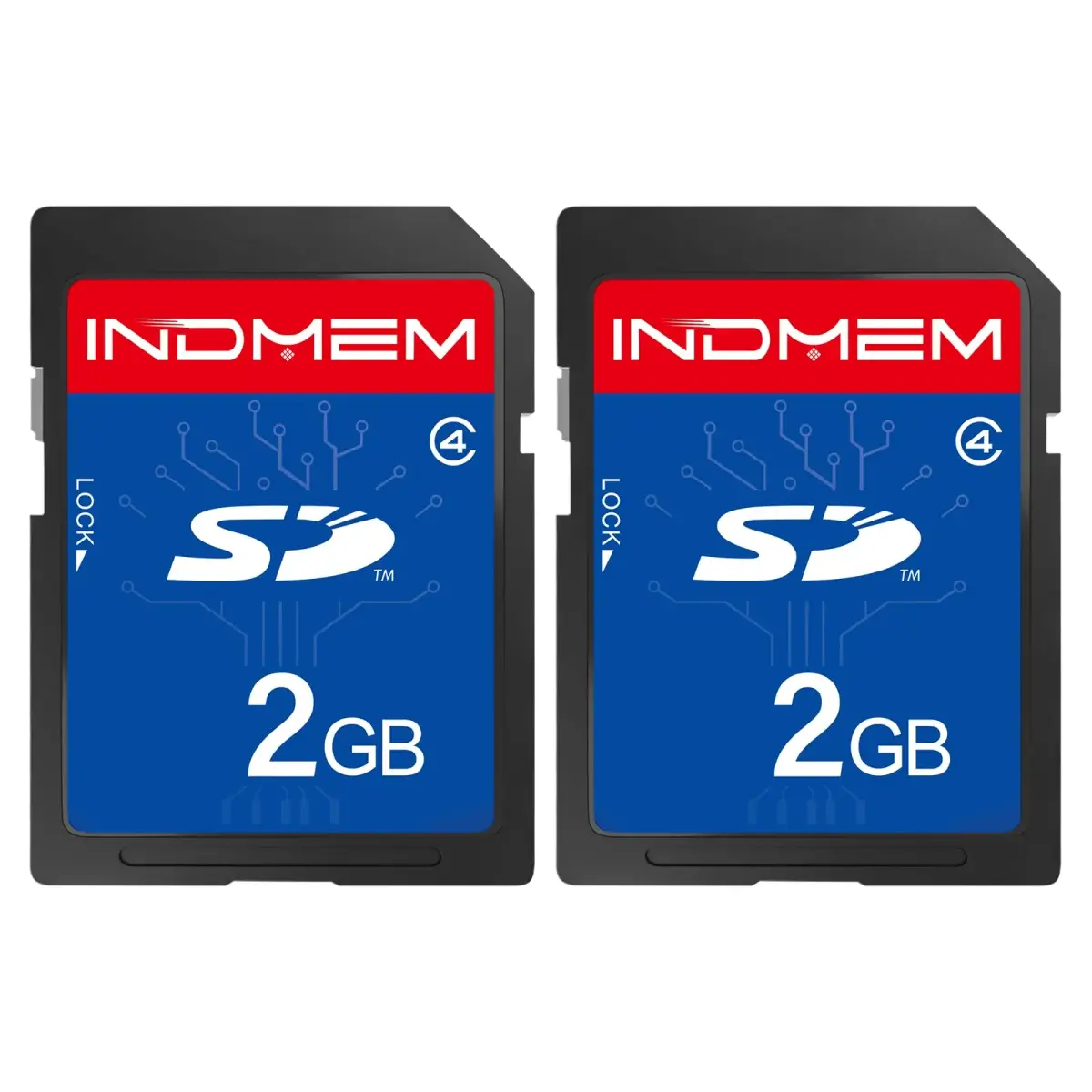 INDMEM 2GB SD Card (2GB / 1.87GB) | Class 4 Standard Secure Digital Memory Card - main product image