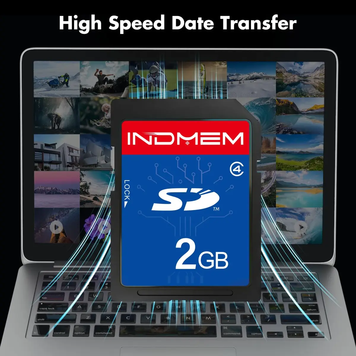 INDMEM 2GB SD Card (2GB / 1.87GB) | Class 4 Standard Secure Digital Memory Card - view 3
