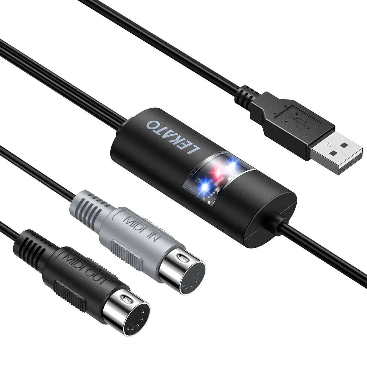 LEKATO USB MIDI Cable Controller 6.5ft | Plug & Play for Windows/Mac - view 8