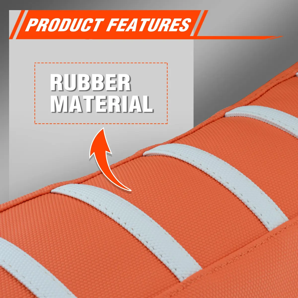 fewfuss Dirt Bike Seat Cover - Orange Striped Universal Seat Cover for Dirt Bike - Motorcycle Enduro Seat (One Size) - view 6