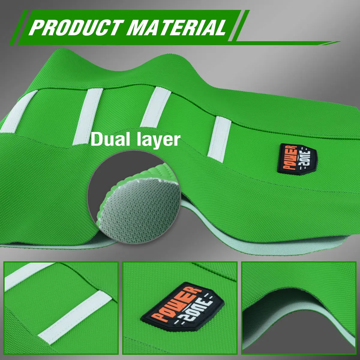fewfuss Dirt Bike Seat Cover - Green Universal Seat Cover for Motorcycle Enduro | Waterproof & Thick - view 9