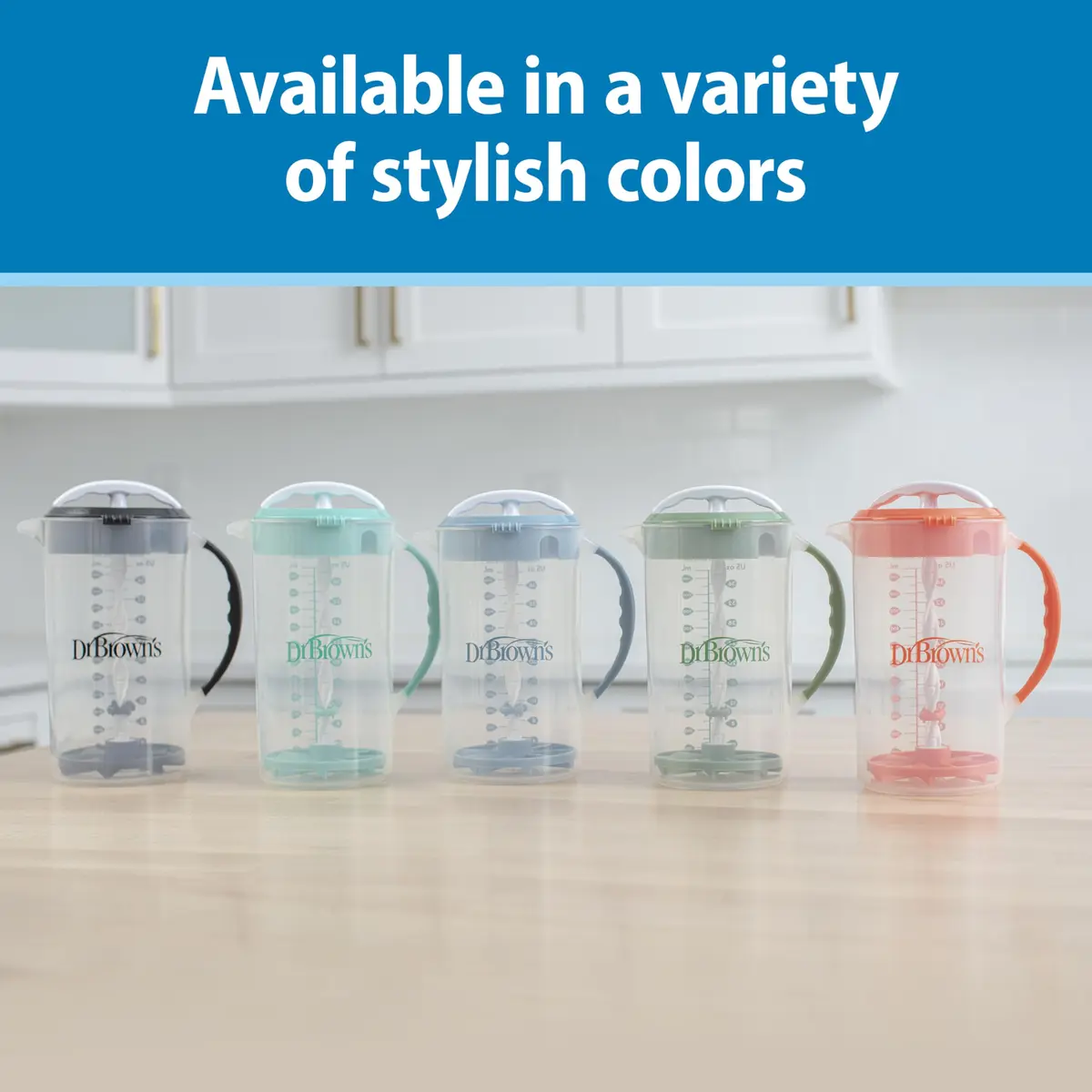 Dr. Brown's Formula Mixing Pitcher, Blue, 36 oz | Blends up to 4 bottles, reduces air intake, dishwasher safe - view 7