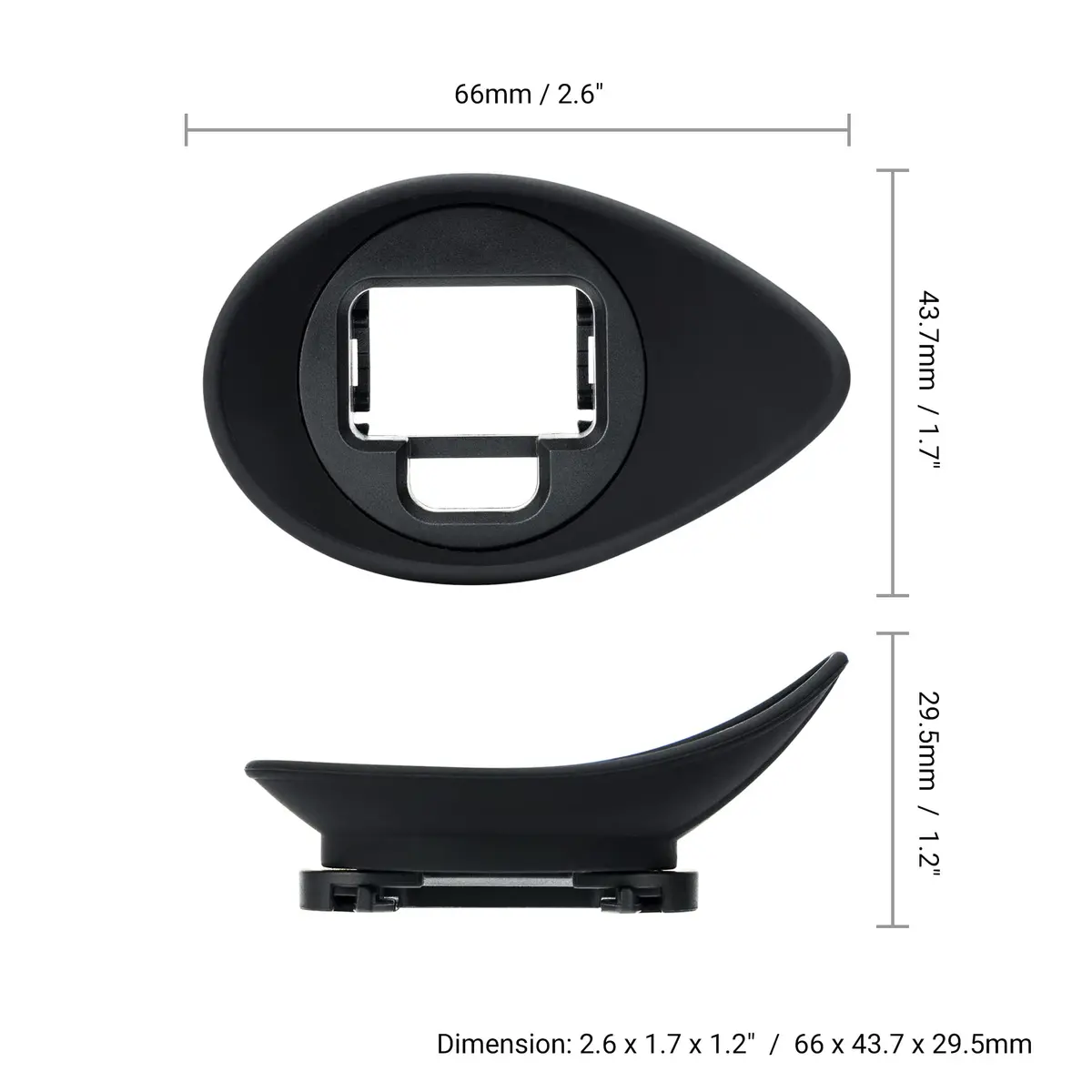 JJC Large Version Eyecup for Sony A7IV A7RV A9III A7SIII A1 Cameras | 360° Rotating Oval Extension Viewfinder Eyeshade, Replaces FDA-EP19 - view 8