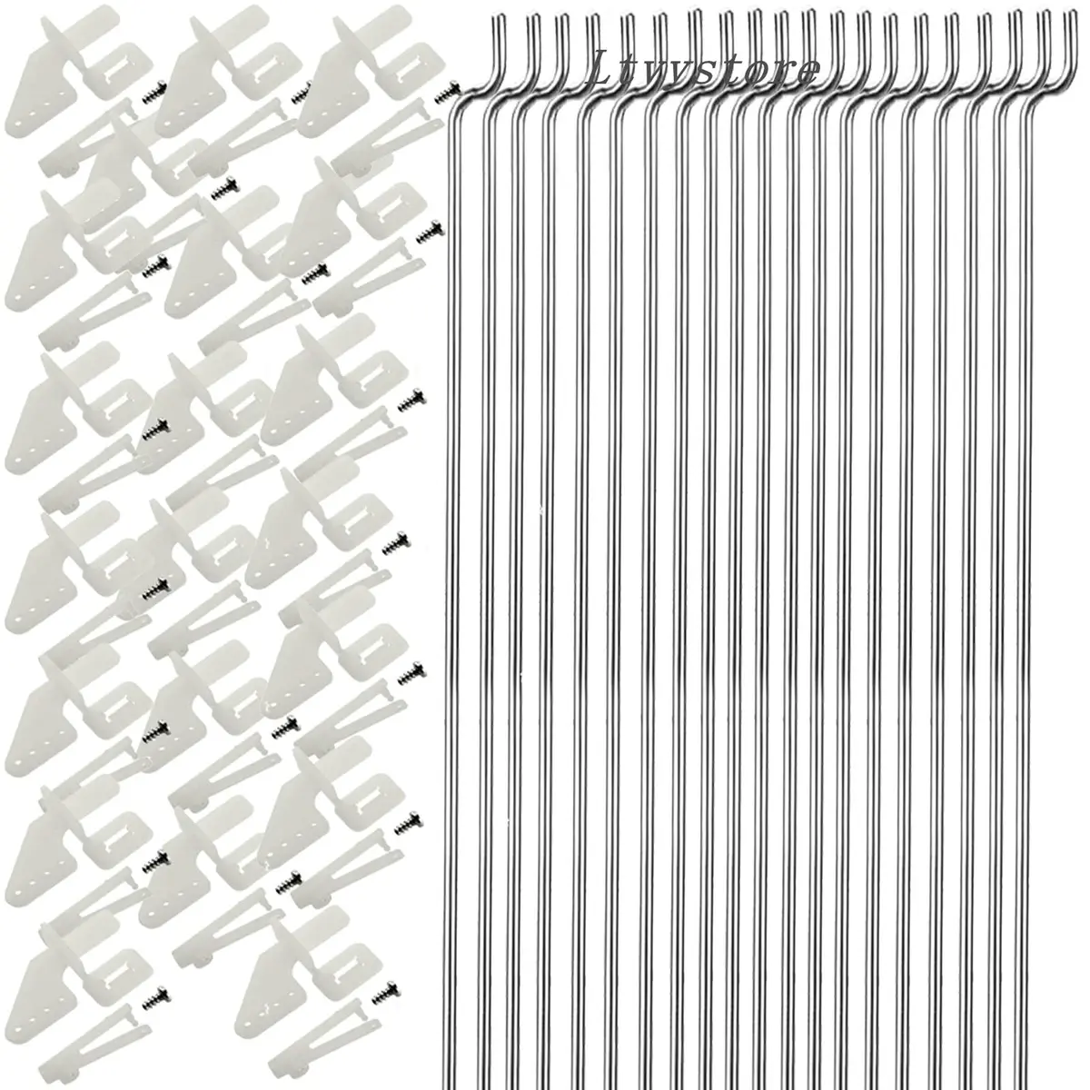 Ltvystore RC Servo Horns & Push Rods 17.7 inch | Stainless Steel & Nylon Compatible for Airplanes & Boats - main product image