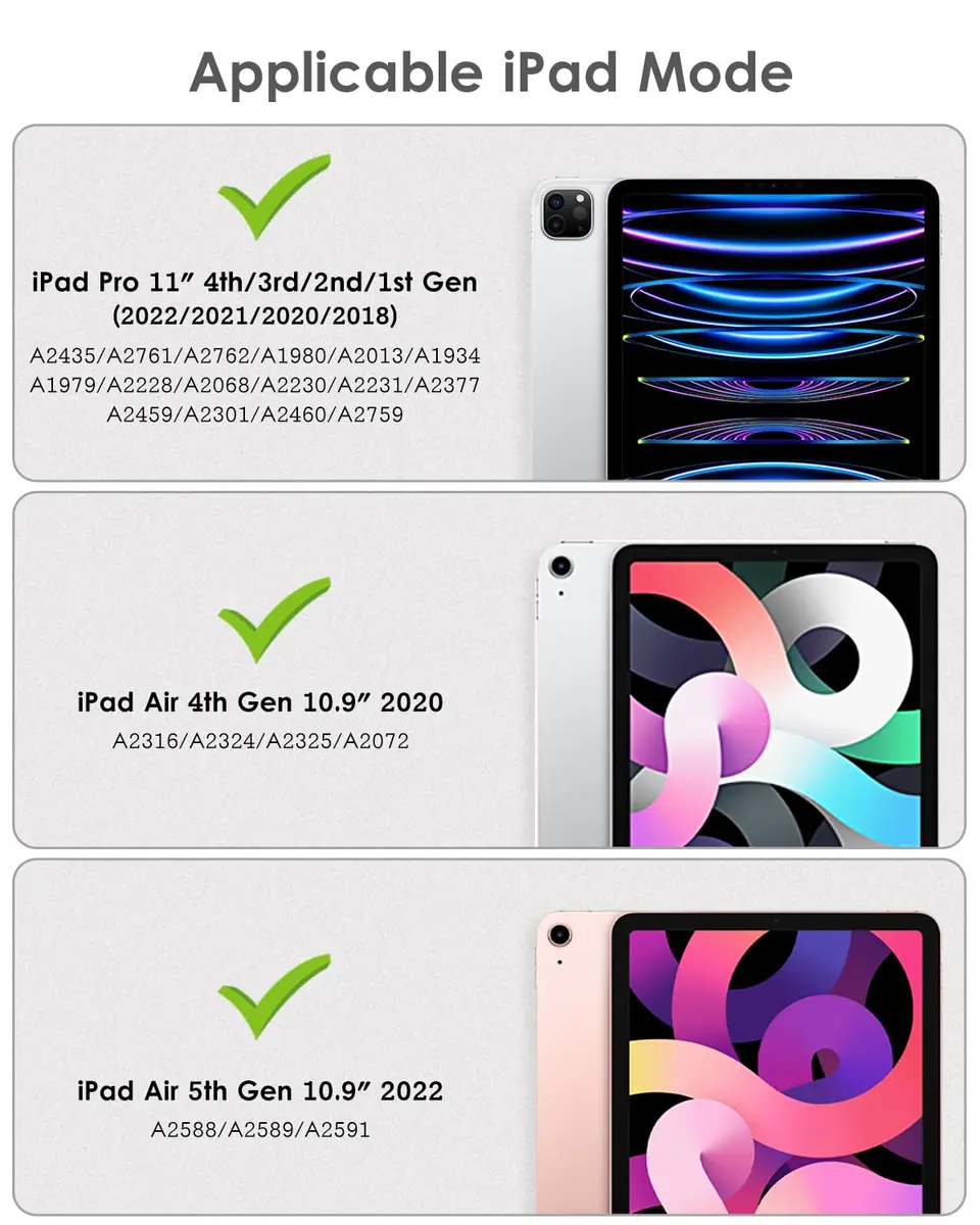 DTTO for iPad Pro 11 Inch Case 4th/3rd/2nd/1st Gen 2022/2021/2020, Cyan Blue | Shock-Resistant Dual Layer Cover with Kickstand - view 2