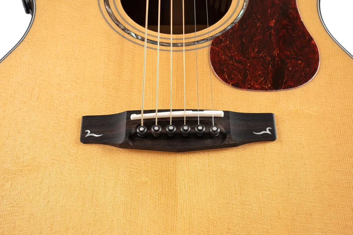 Cort Gold Series Acoustic-Electric Guitar, Natural Glossy (GOLDA6-BO) | Solid Sitka Spruce Top & Bocote Back - view 3