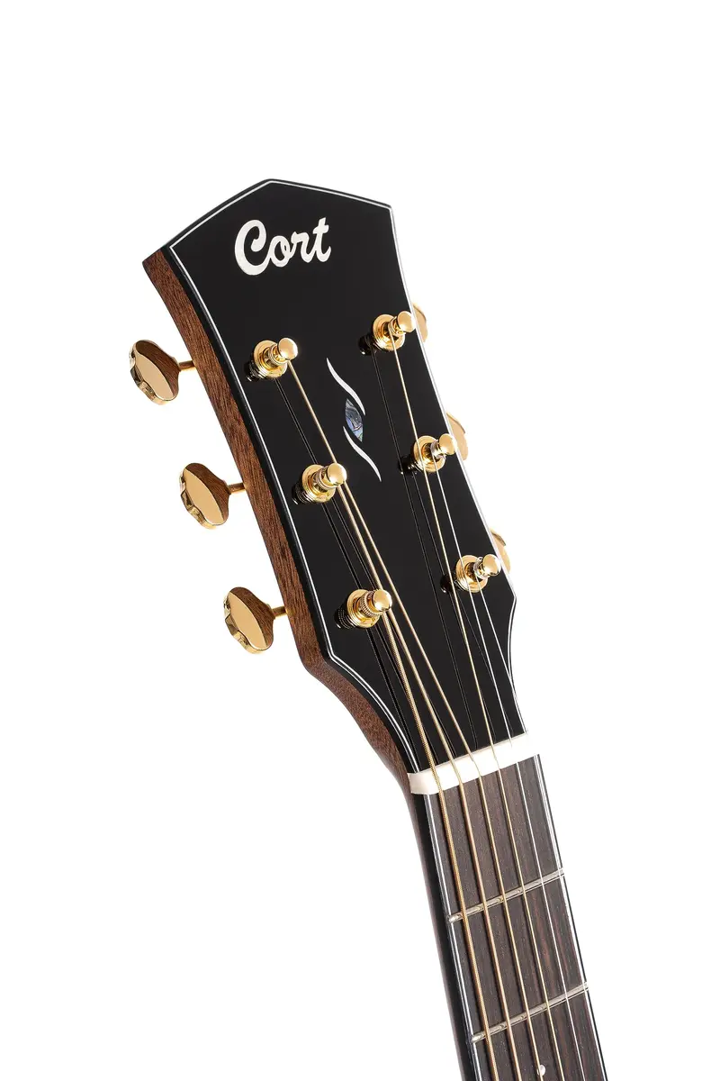 Cort Gold Series Acoustic-Electric Guitar, Natural Glossy (GOLDA6-BO) | Solid Sitka Spruce Top & Bocote Back - view 4