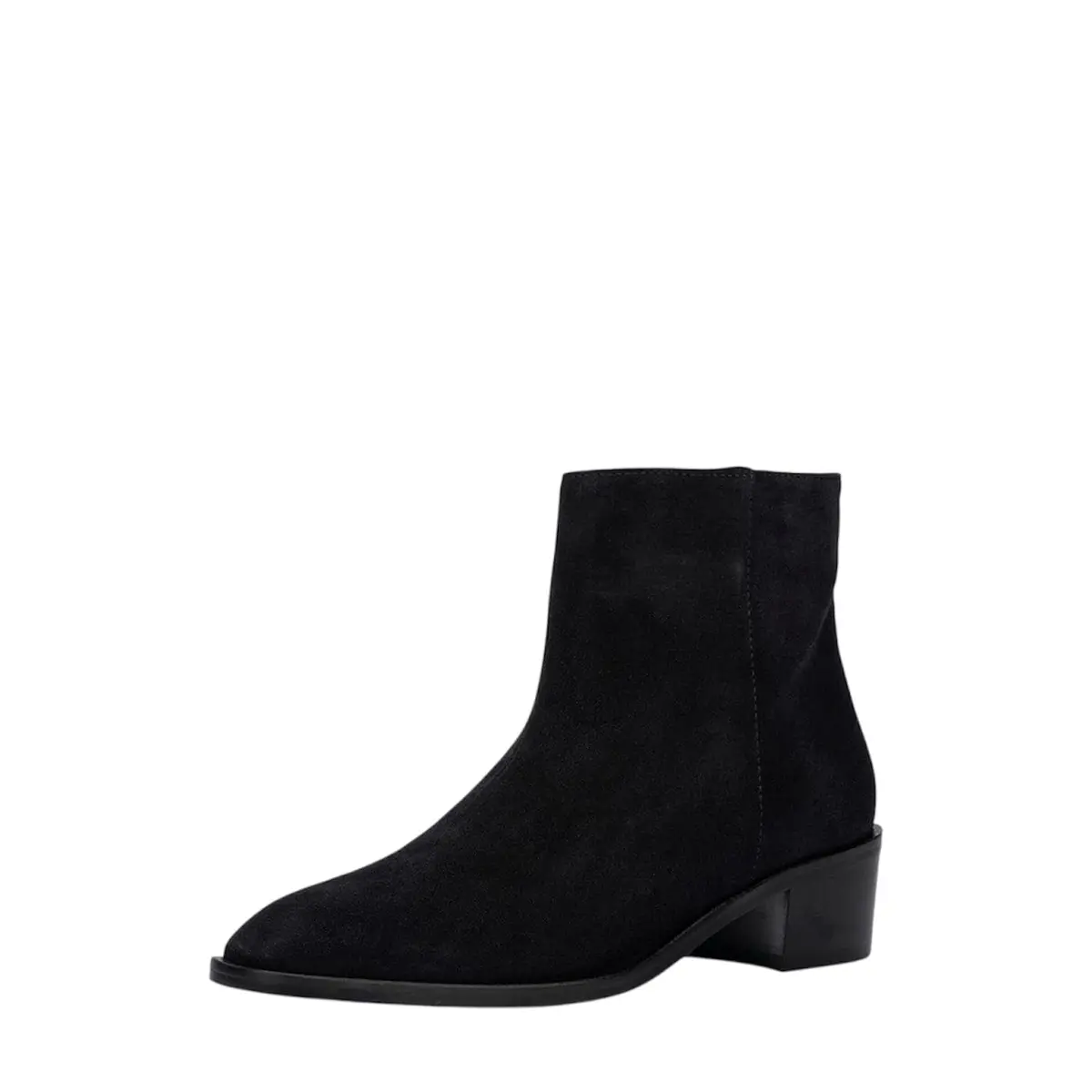 Aquatalia REETA SMOKE Ankle Boot | Suede, 7 US, Block Heel, Italy Made - main product image