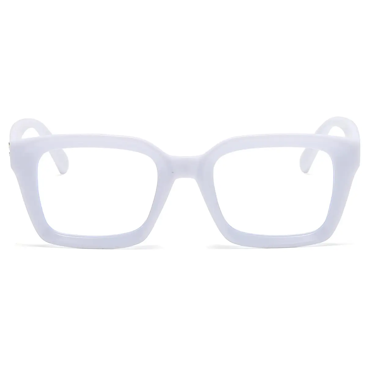 EYLRIM Classic Thick Square Frame Eyeglasses for Women Men Non Prescription 50mm | Clear Lens, Unisex - view 2
