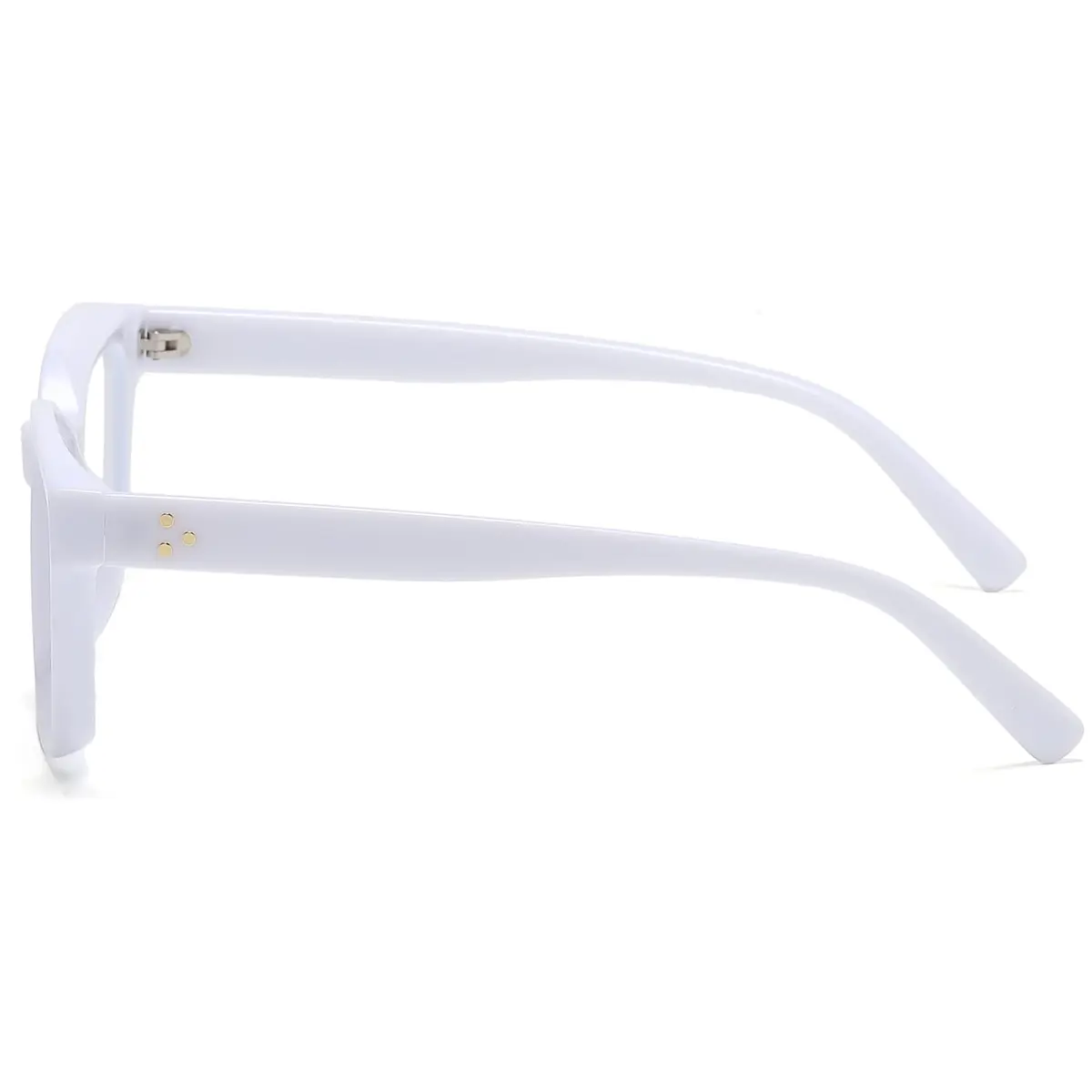 EYLRIM Classic Thick Square Frame Eyeglasses for Women Men Non Prescription 50mm | Clear Lens, Unisex - view 3