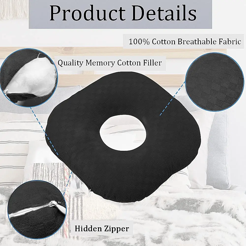 Wuronsa Ear Piercing Pillow with Hole for Cartilage Piercings | Support for Ear Pain & Recovery - view 4