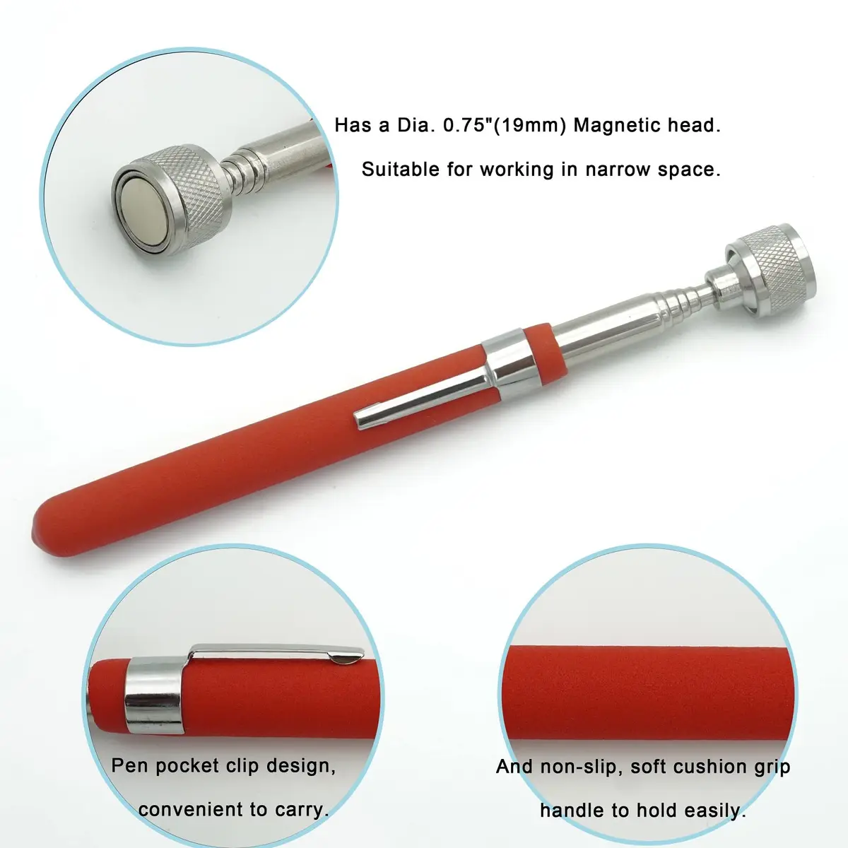 GUTIMORE Magnetic Pickup Tool Pack of 2 | Flexible & Telescoping Magnetic Reach for Car & Home - view 6