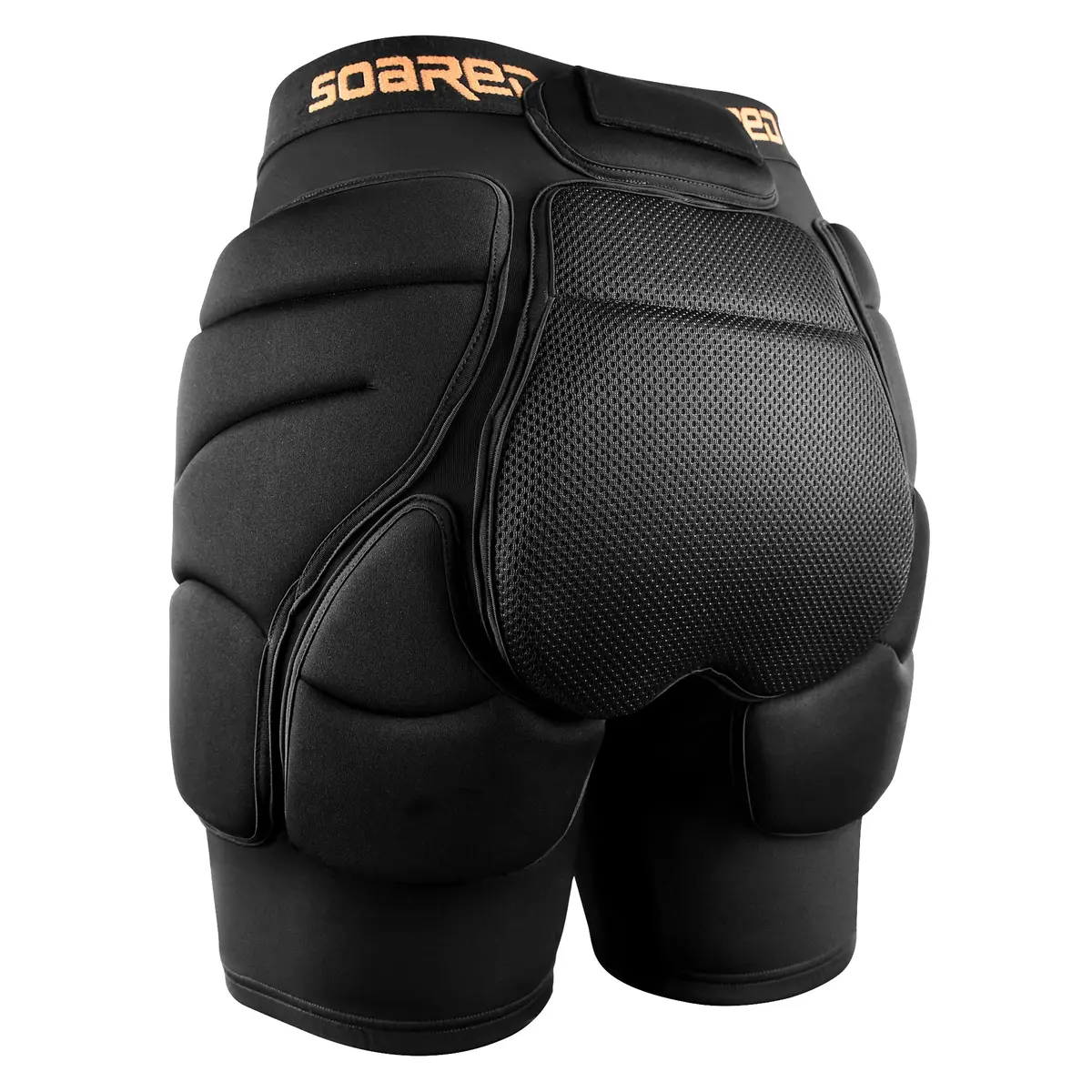 Soared Impact Protection Hip Butt Shorts for Ski & Snowboarding | 3D XPE Padding, Unisex, Black - main product image