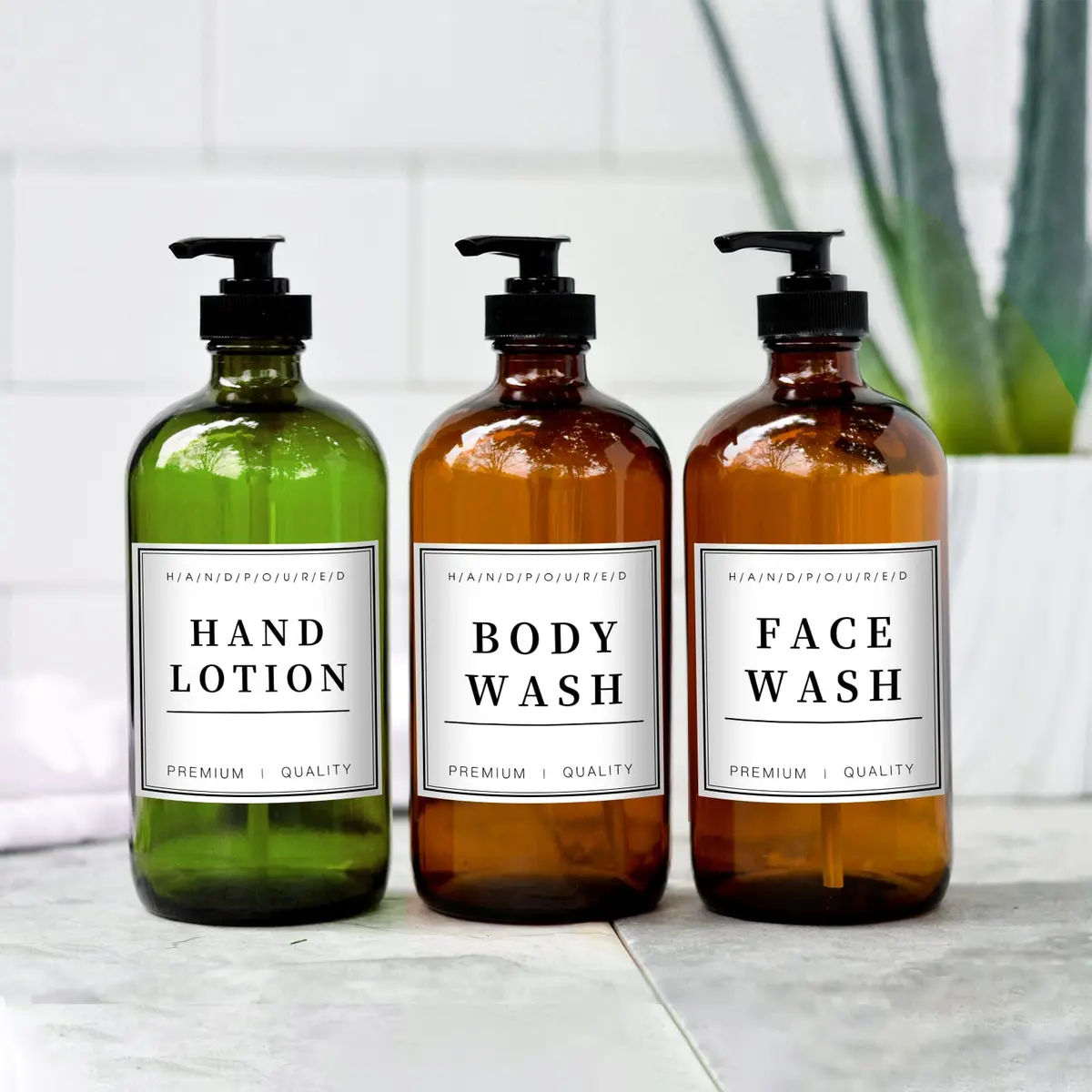 TESWEY Waterproof Label Stickers for Bottles 36PCS | Waterproof & Removable for Bathroom & Kitchen - view 5
