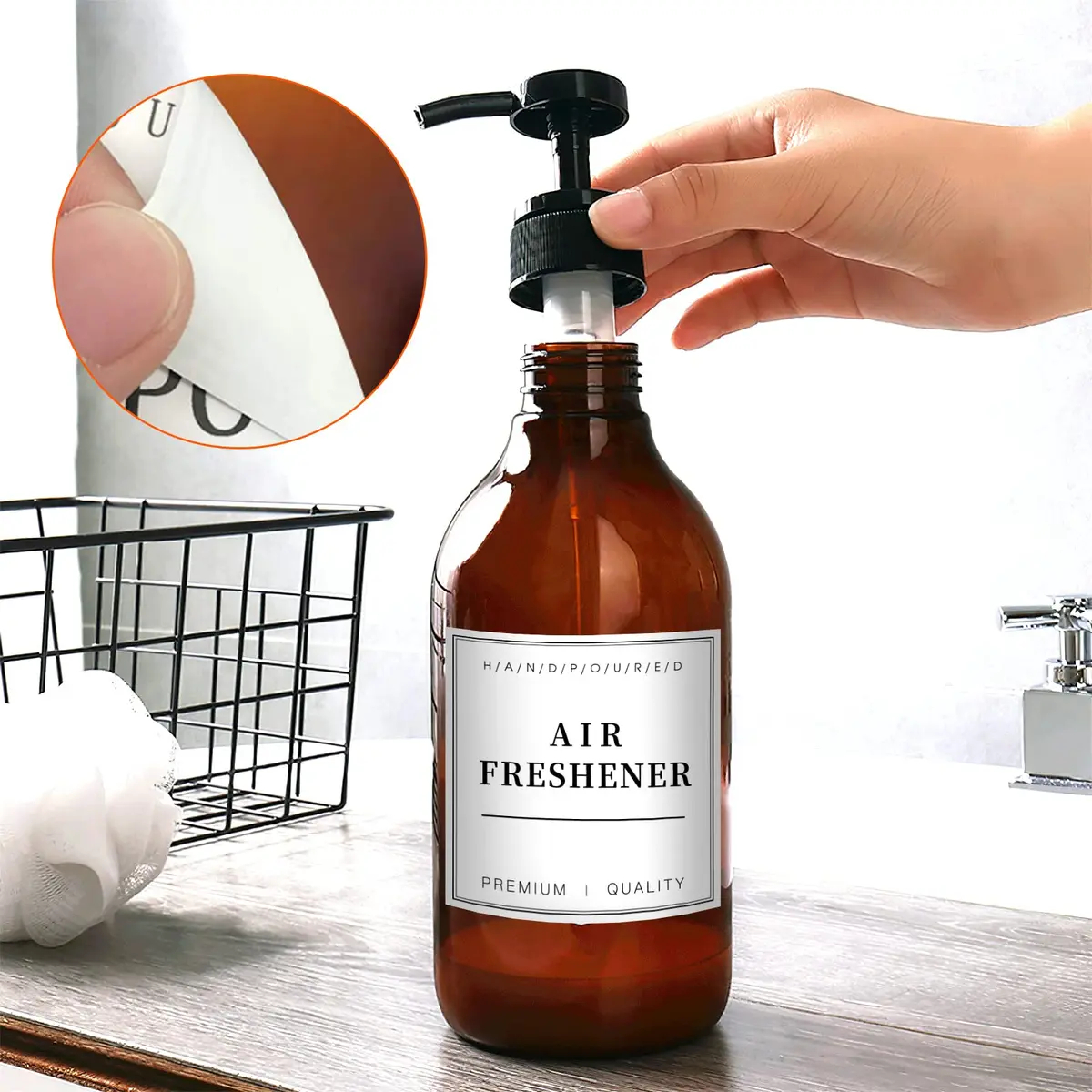 TESWEY Waterproof Label Stickers for Bottles 36PCS | Waterproof & Removable for Bathroom & Kitchen - view 4