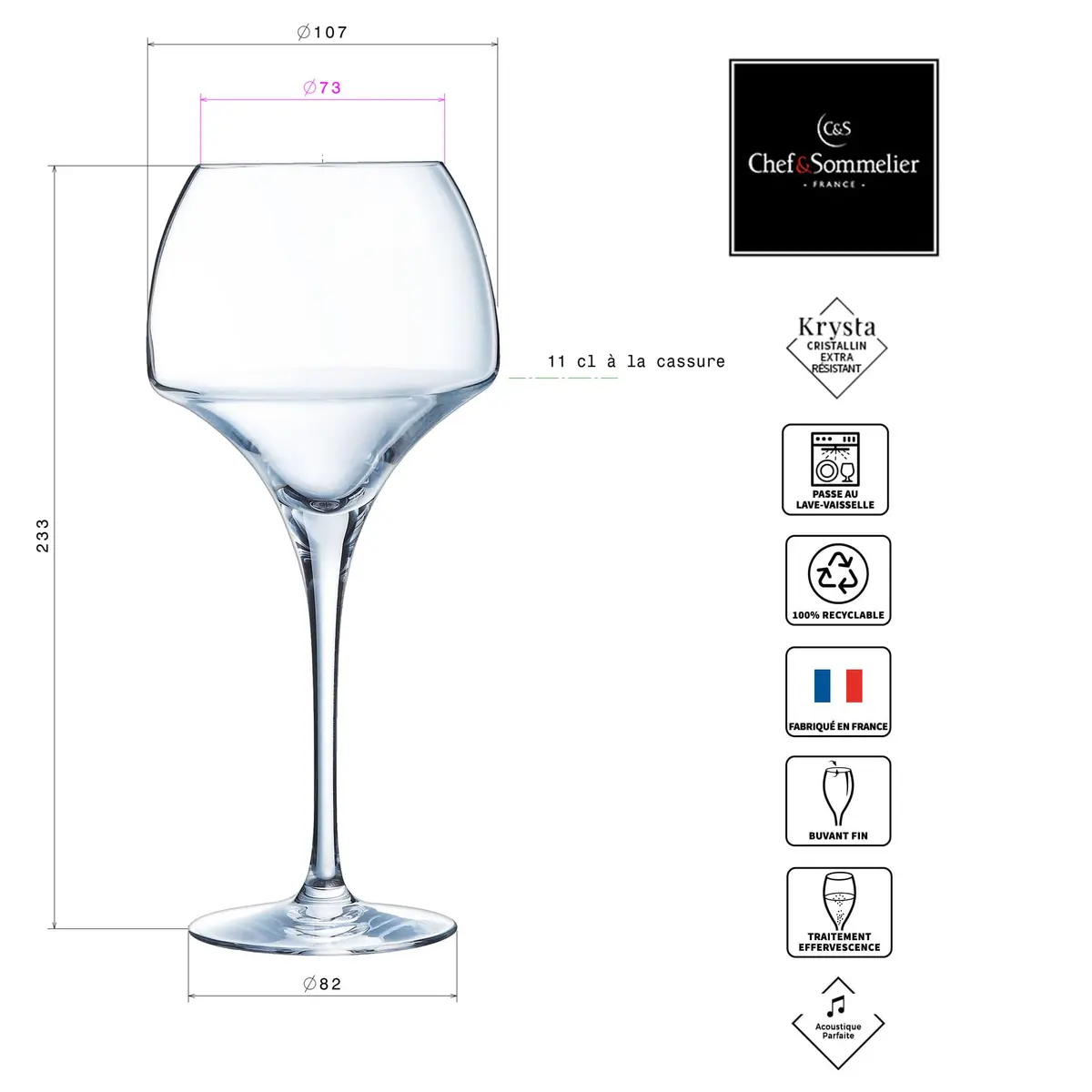 Chef & Sommelier Wine Glass Open Up 55 cl Set of 6 | Elegant Aroma-Enhancing Stemware - view 3