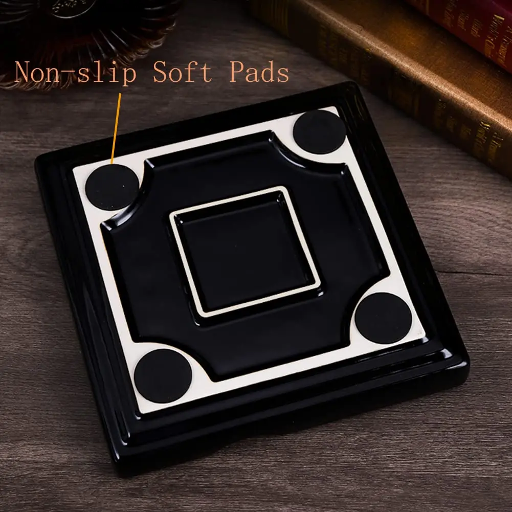 Seliau Large Ceramic Ashtray for Cigars & Cigarettes | Modern Black Design - view 4