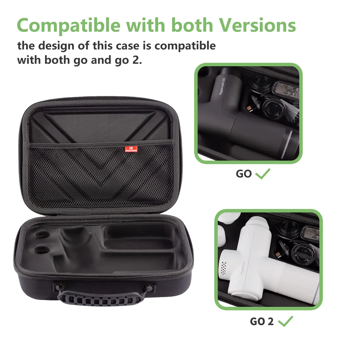 POKOTO Case Compatible with Hypervolt GO 2/Hypervolt GO | Shock-Absorbent EVA Carrying Case for Massage Gun - view 3