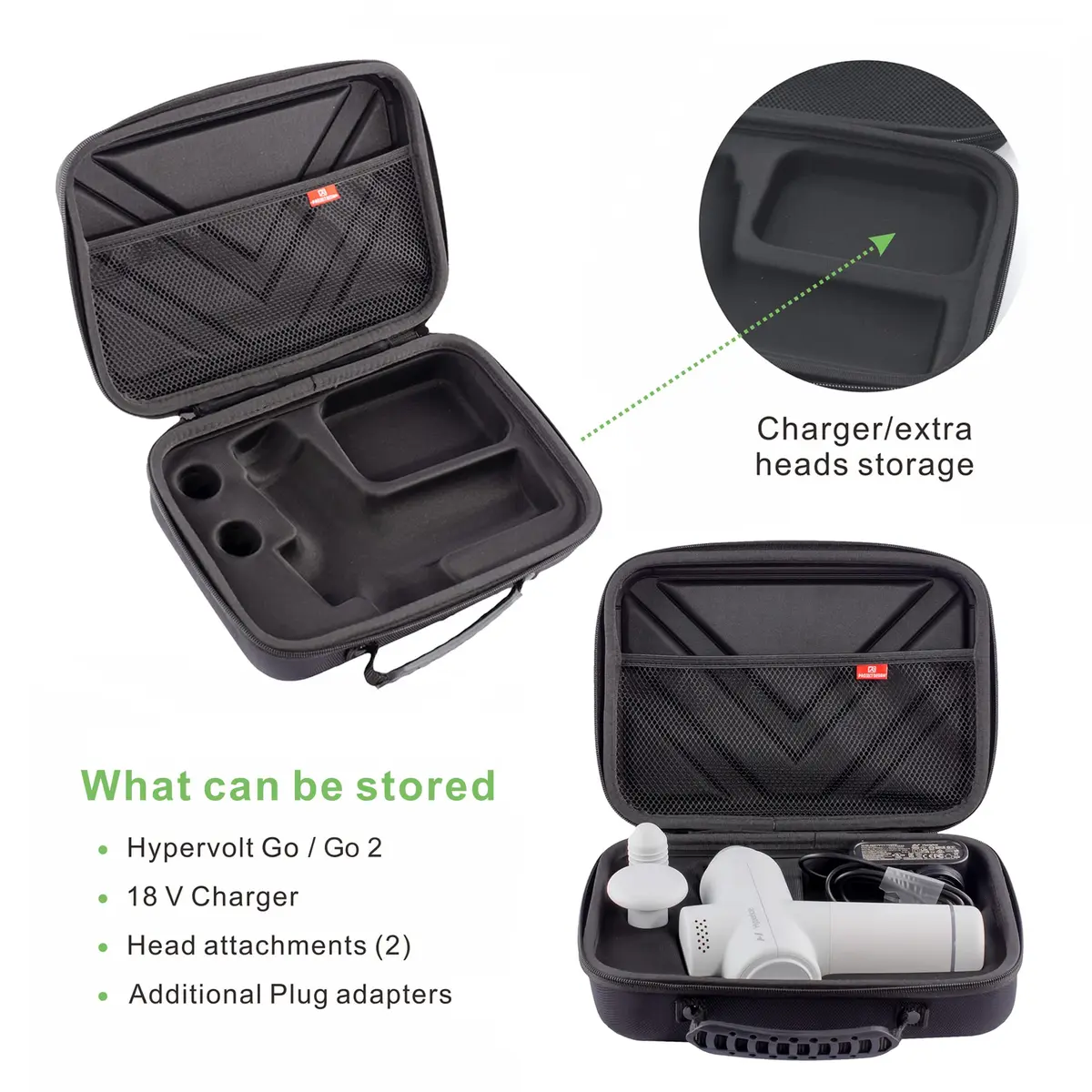 POKOTO Case Compatible with Hypervolt GO 2/Hypervolt GO | Shock-Absorbent EVA Carrying Case for Massage Gun - view 4