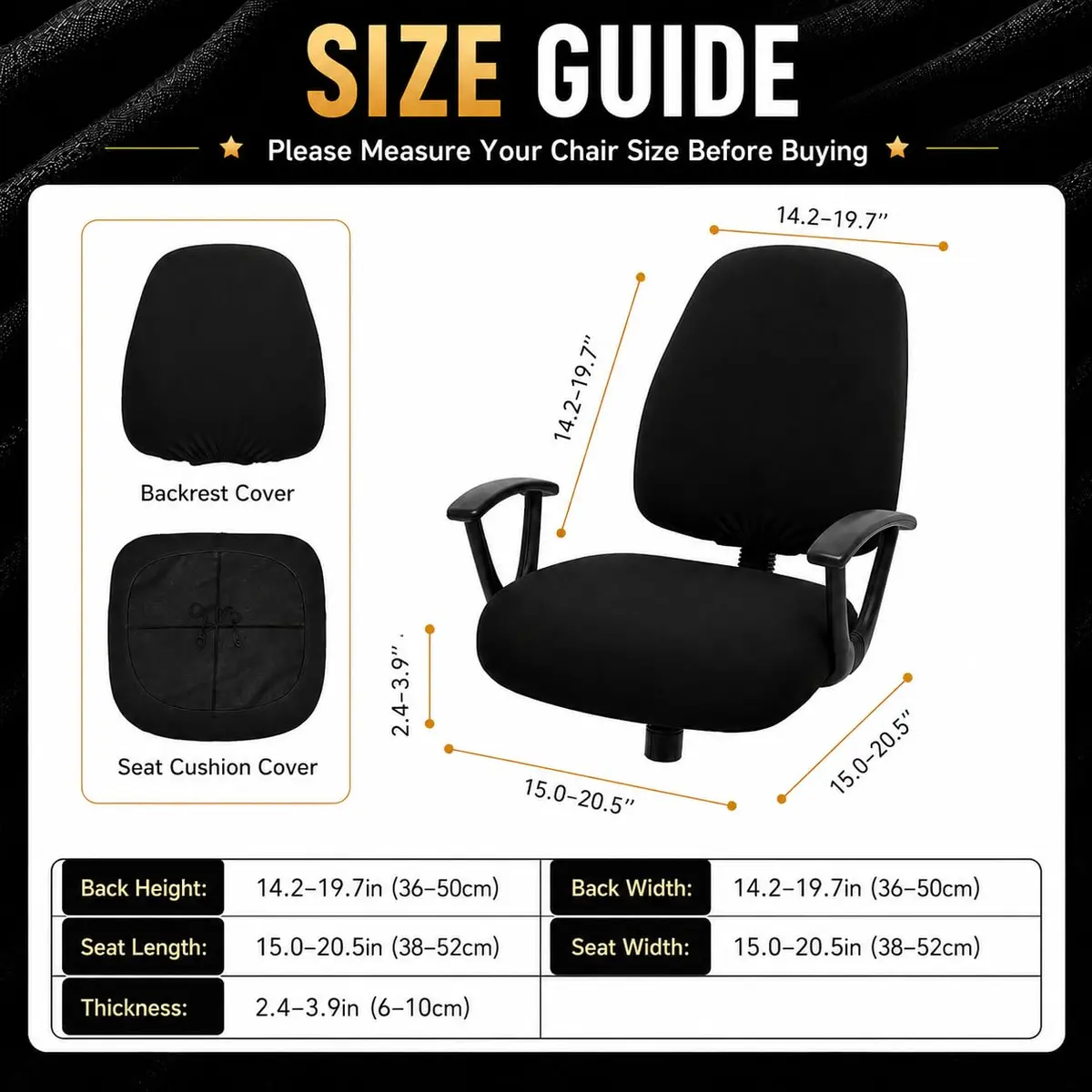 DIVA EN CAMINO DEC Stretchable Office Chair Seat Cover | Washable, Pink, Universal Fit - view 6