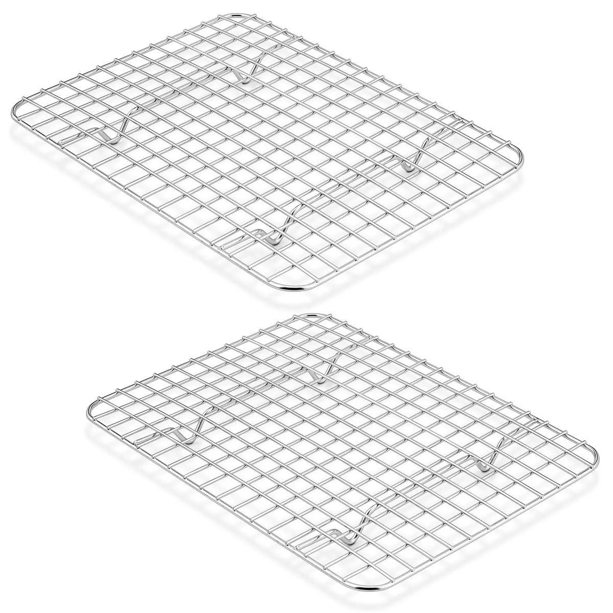 TeamFar Cooling Rack 9.75”x7.5” Stainless Steel Baking Grid Wire Rack | Heavy Duty & Dishwasher Safe - main product image